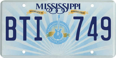 MS license plate BTI749