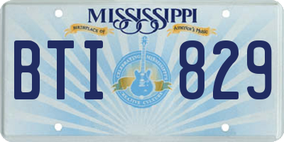 MS license plate BTI829