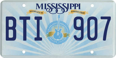 MS license plate BTI907