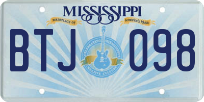 MS license plate BTJ098