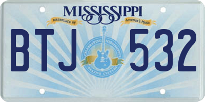 MS license plate BTJ532