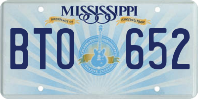 MS license plate BTO652