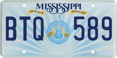 MS license plate BTQ589