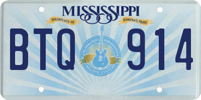 MS license plate BTQ914