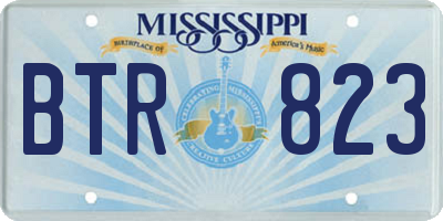 MS license plate BTR823