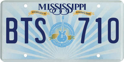 MS license plate BTS710