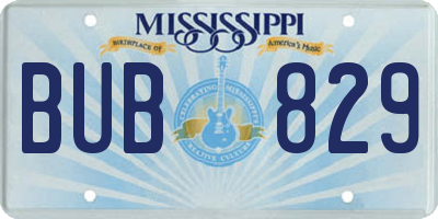 MS license plate BUB829