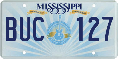 MS license plate BUC127