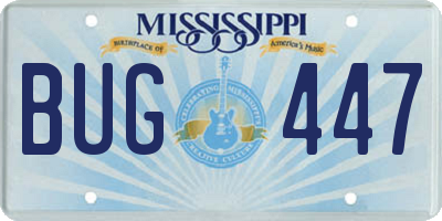 MS license plate BUG447