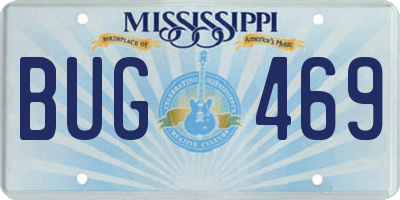 MS license plate BUG469
