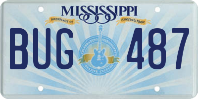 MS license plate BUG487