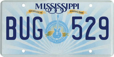 MS license plate BUG529