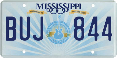 MS license plate BUJ844