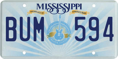 MS license plate BUM594