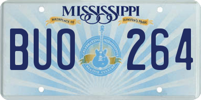 MS license plate BUO264