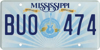 MS license plate BUO474