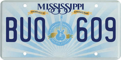 MS license plate BUO609