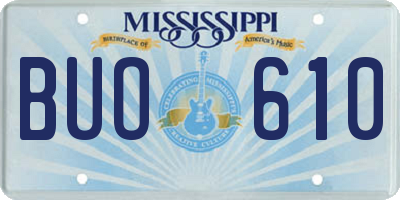 MS license plate BUO610