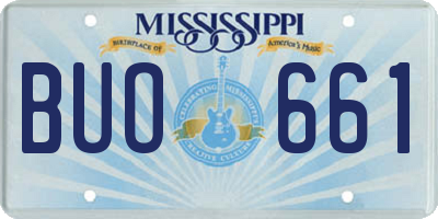 MS license plate BUO661