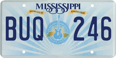 MS license plate BUQ246