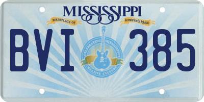 MS license plate BVI385