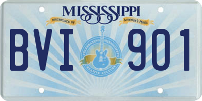 MS license plate BVI901