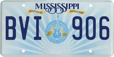 MS license plate BVI906