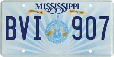 MS license plate BVI907