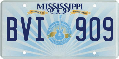 MS license plate BVI909