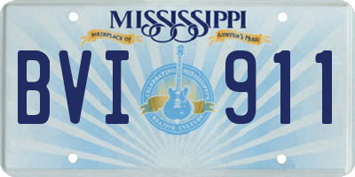 MS license plate BVI911
