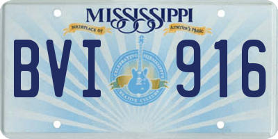 MS license plate BVI916