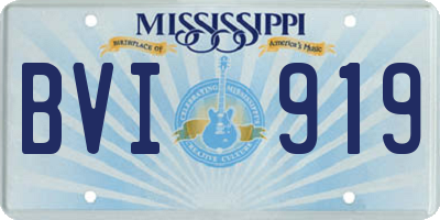 MS license plate BVI919