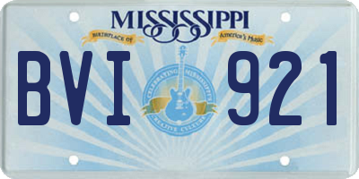 MS license plate BVI921