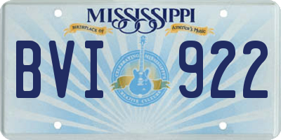 MS license plate BVI922