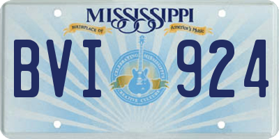 MS license plate BVI924