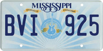MS license plate BVI925