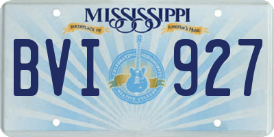 MS license plate BVI927