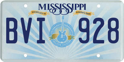 MS license plate BVI928