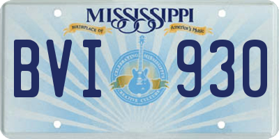 MS license plate BVI930