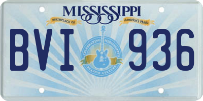 MS license plate BVI936