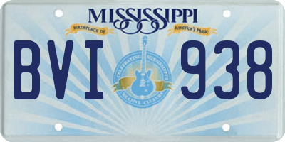 MS license plate BVI938