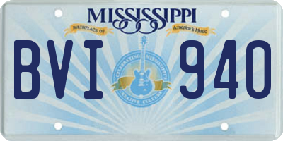 MS license plate BVI940