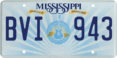 MS license plate BVI943