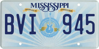 MS license plate BVI945