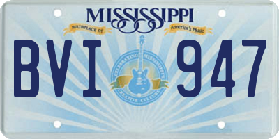 MS license plate BVI947