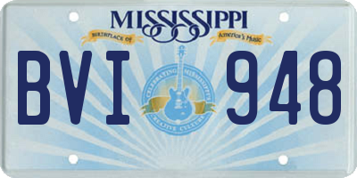 MS license plate BVI948