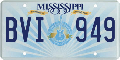 MS license plate BVI949