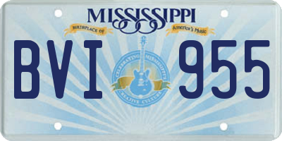 MS license plate BVI955
