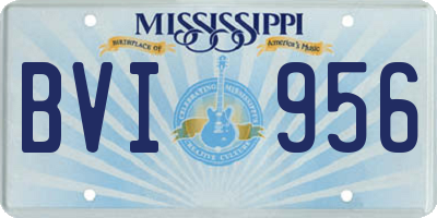 MS license plate BVI956