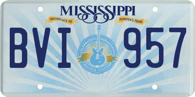 MS license plate BVI957